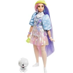 Barbie modepop Extra Beanie met puppy en accessoires - fashion doll