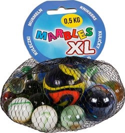 Knikkers speelgoed set multicolor 500g glas voor kinderen