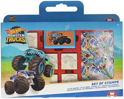 Hot Wheels kleurset stempels knutseldoos 41-delig creatief speelgoed