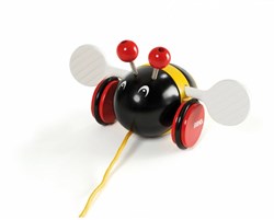 Brio houten trekdier hommel - kleurrijk speelgoed voor peuters