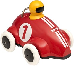 Brio race auto Push & Go - houten speelgoedauto rood - 1 stuk
