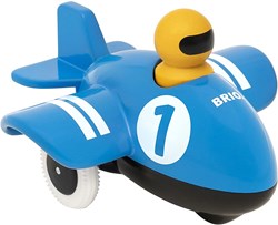 Brio Push & Go Vliegtuig - kleurrijk houten speelgoed vliegtuig voor peuters