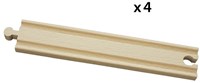 Brio lange rechte rails houten treinbaan uitbreidingsset - 33341-2