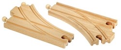 Brio spoor wissels gebogen treinrails - 33346 - uitbreidingsset