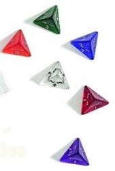HOT Games dobbelstenen acryl 4-kantig 12 stuks transparant kleuren