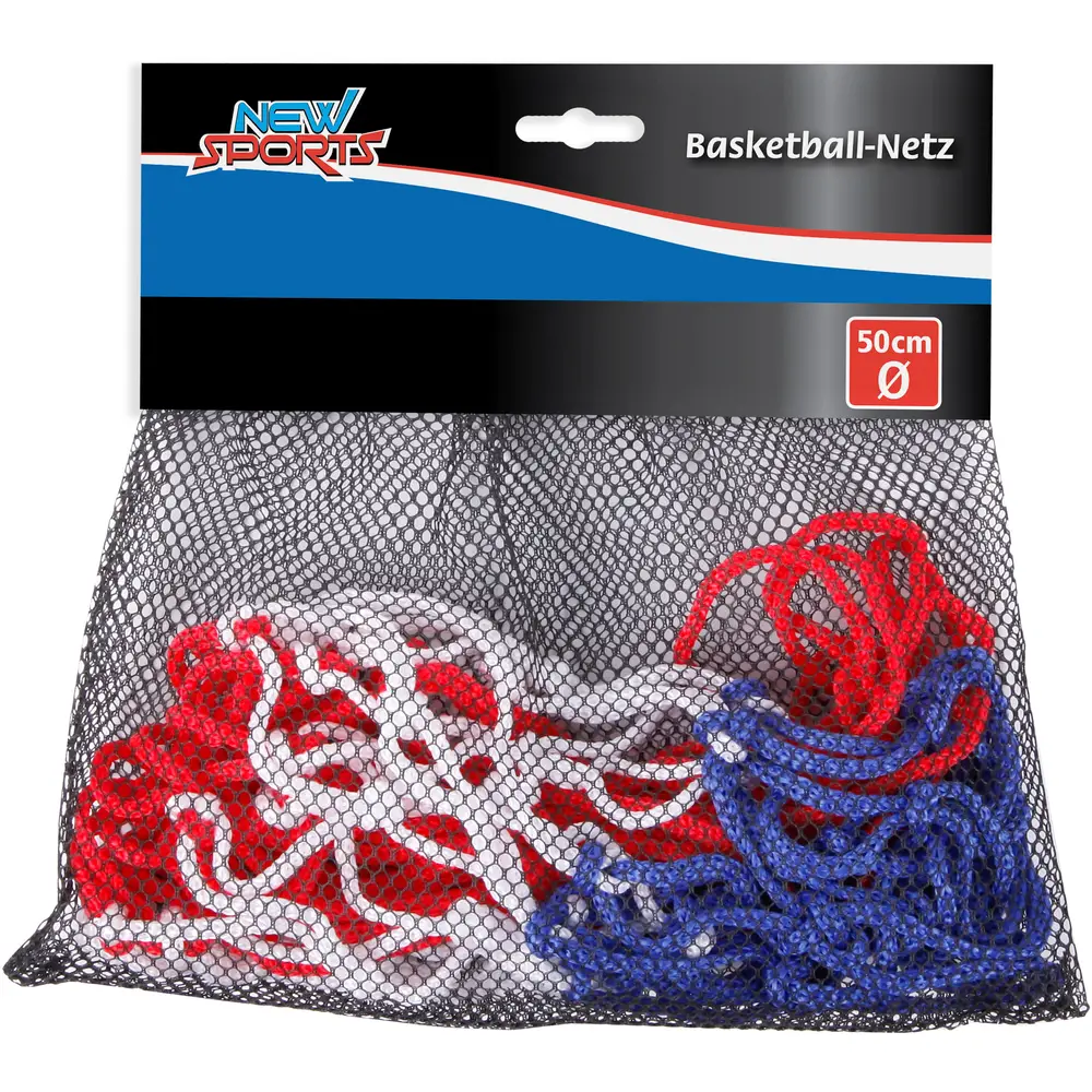 New Sports basketbalnet kleurrijk kunststof 50cm voor basketbalring