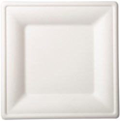 Duni assiettes carrées biodégradables 26 cm blanc 10 pièces