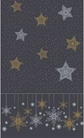 Duni nappe noire Snowstars 138 x 220 cm nappe de luxe