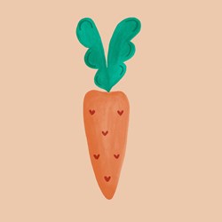 Duni servetten 3-laags tissue Carrot Charm 33x33cm tafelversiering