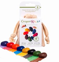 Crayon Rocks crayons de cire dans pochette coton - 8 couleurs créatif