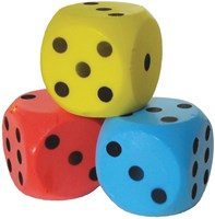 Grote soft foam dobbelsteen geel 16cm - dobbelspel speelgoed
