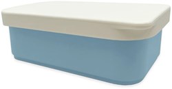 Smikkels lunchbox RVS met siliconen deksel 900ml blauw - kind