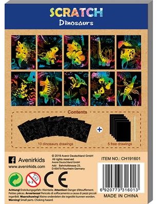 AVENIR Kraskunstboek Mini A6 - Dinosaurussen-3