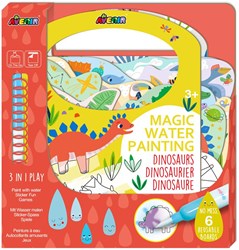 Avenir livre de peinture à l'eau magique - dinosaures 3-en-1 jeu