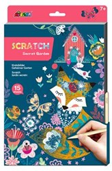 Avenir scratch art boek A4 geheime tuin creatief tekenen 15 pagina's