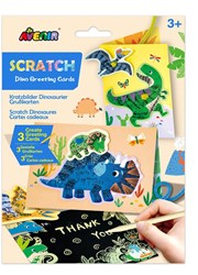AVENIR Scratch Art - Cartes de vœux - Dinosaures