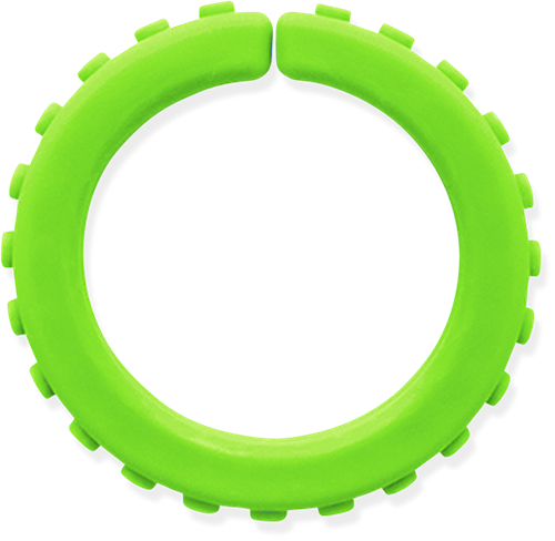 ARK Therapeutic bracelet à mâcher jouet sensoriel vert citron moyen Getextureerde kauwarmband om te draaien om de pols, alternatief voor kauwen op mouwen, voor kinderen en volwassenen.
