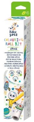 Haku Yoka kleurrol speelgoed - ruimte thema - bijenwas krijtjes-2