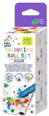 Haku Yoka jouet rouleau à colorier - Mini set animaux marins avec crayons-2