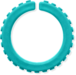 ARK Therapeutic bracelet à mâcher jouet sensoriel grand XT teal Getextureerde kauwarmband om te draaien om de pols, alternatief voor kauwen op mouwen, voor kinderen en volwassenen.