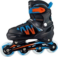 Alert inline skates skeelers blauw oranje maat 39-42 verstelbaar-2