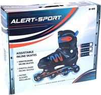 Alert inline skates skeelers blauw oranje maat 39-42 verstelbaar