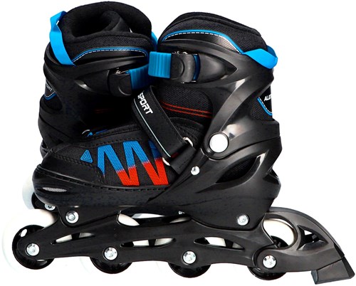 Alert inline skates skeelers blauw oranje maat 39-42 verstelbaar-3