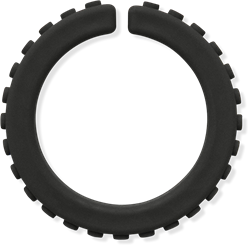 ARK Therapeutic bracelet à mâcher jouet sensoriel noir grand XT moyen Getextureerde kauwarmband om te draaien om de pols, alternatief voor kauwen op mouwen, voor kinderen en volwassenen.