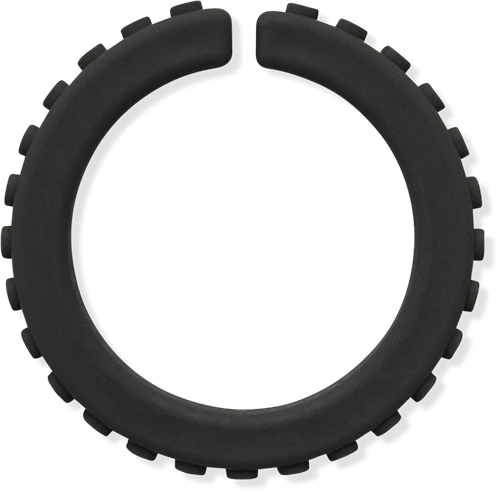 ARK Therapeutic bracelet à mâcher jouet sensoriel noir grand XT moyen Getextureerde kauwarmband om te draaien om de pols, alternatief voor kauwen op mouwen, voor kinderen en volwassenen.