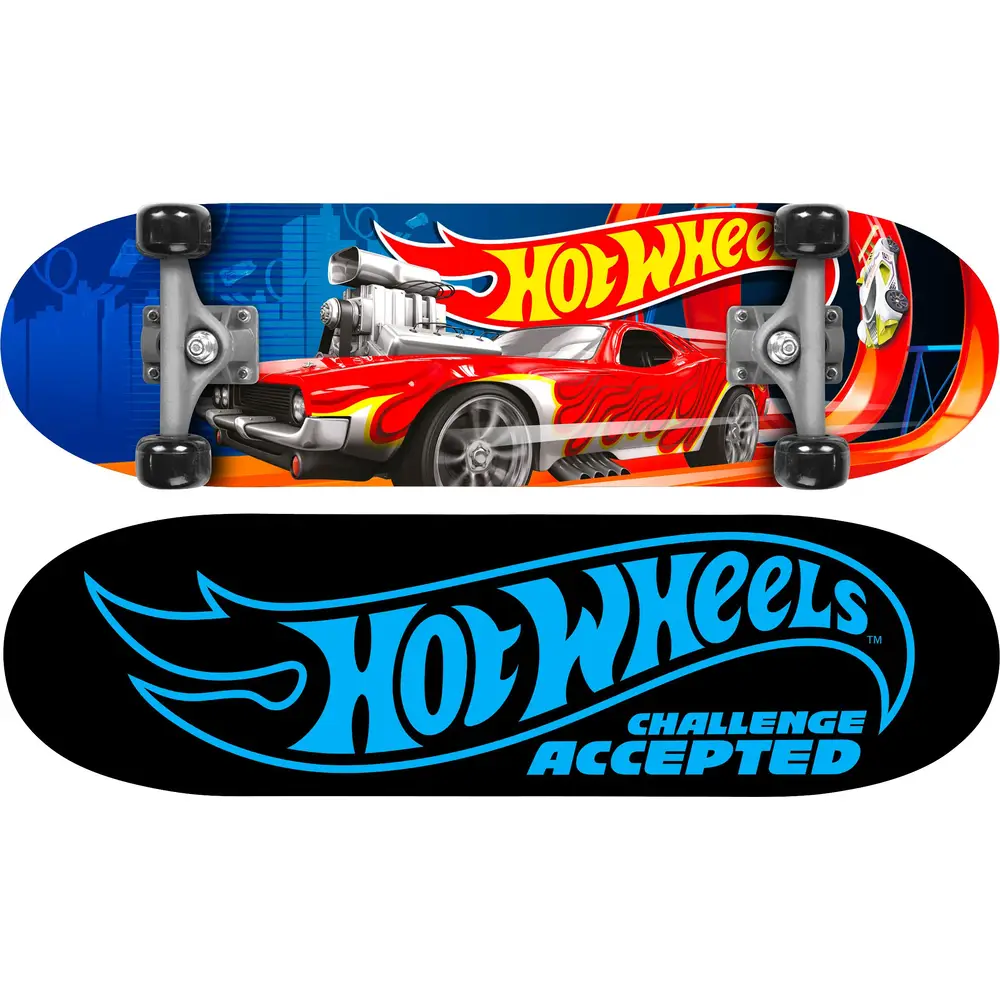 Hot Wheels skateboard voor kinderen - 71 cm - ABEC5 - Dubbele kick