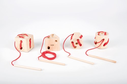 TickiT houten lacing vormen - educatief speelgoed voor motoriek