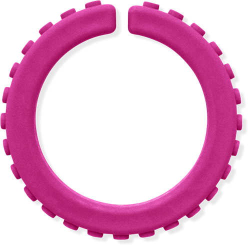 ARK Therapeutic bracelet à mâcher jouet sensoriel magenta grand Getextureerde kauwarmband om te draaien om de pols, alternatief voor kauwen op mouwen, voor kinderen en volwassenen.