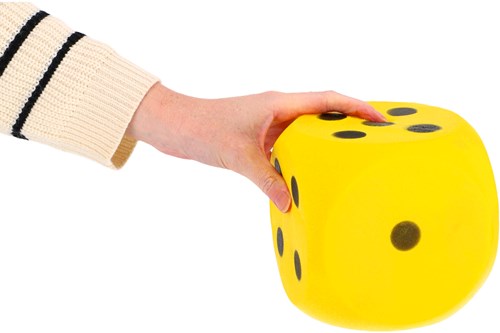 Grote soft foam dobbelsteen geel 16cm - dobbelspel speelgoed-2