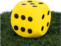 Grote soft foam dobbelsteen geel 16cm - dobbelspel speelgoed-3