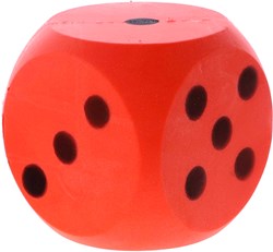 Grote soft foam dobbelsteen rood 16cm dobbelspel accessoire