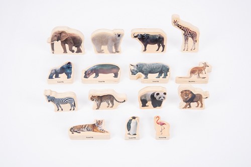 Wooden Wild Animal Blocks