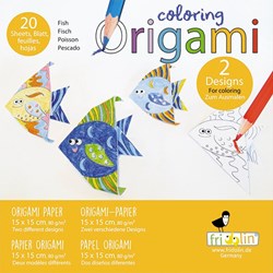 Coloriages FRIDOLIN Origami - Poissons
