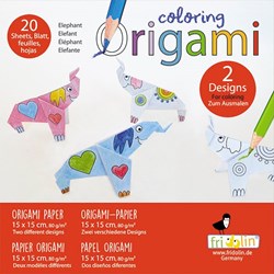 FRIDOLIN Kleurplaten Origami - Olifant