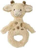 Happy Horse rammelaar giraf Gus pluche baby speelgoed beige 18 cm