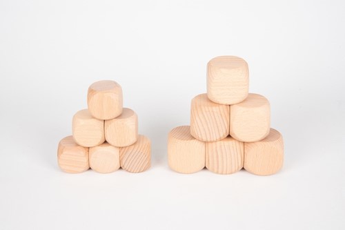 Tickit NATURAL WOODEN CUBES 40mm