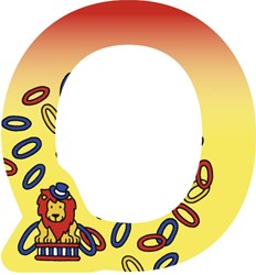 Heimess houten letter O speelgoed decoratie set van 6