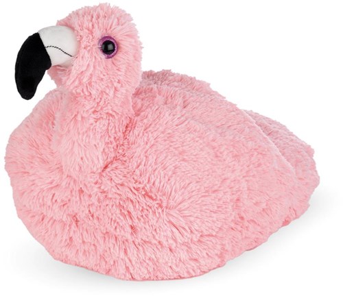 Noxxiez voetenwarmer flamingo - pluche roze voetenzak kussen speelgoed