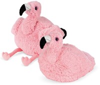 Noxxiez voetenwarmer flamingo - pluche roze voetenzak kussen speelgoed-2