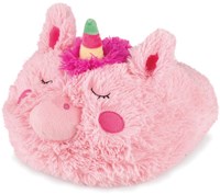 Noxxiez voetenwarmer eenhoorn - pluche roze kussen speelgoed