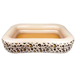 Swim Essentials piscine gonflable enfant imprimé panthère beige 211x132x46cm