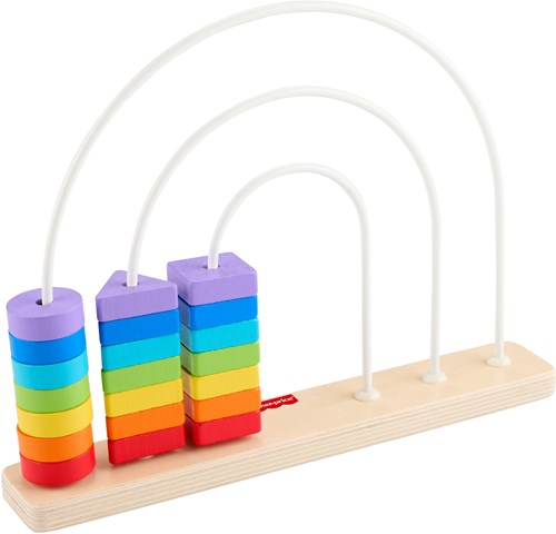 Fisher-Price houten telraam regenboog educatief speelgoed-2