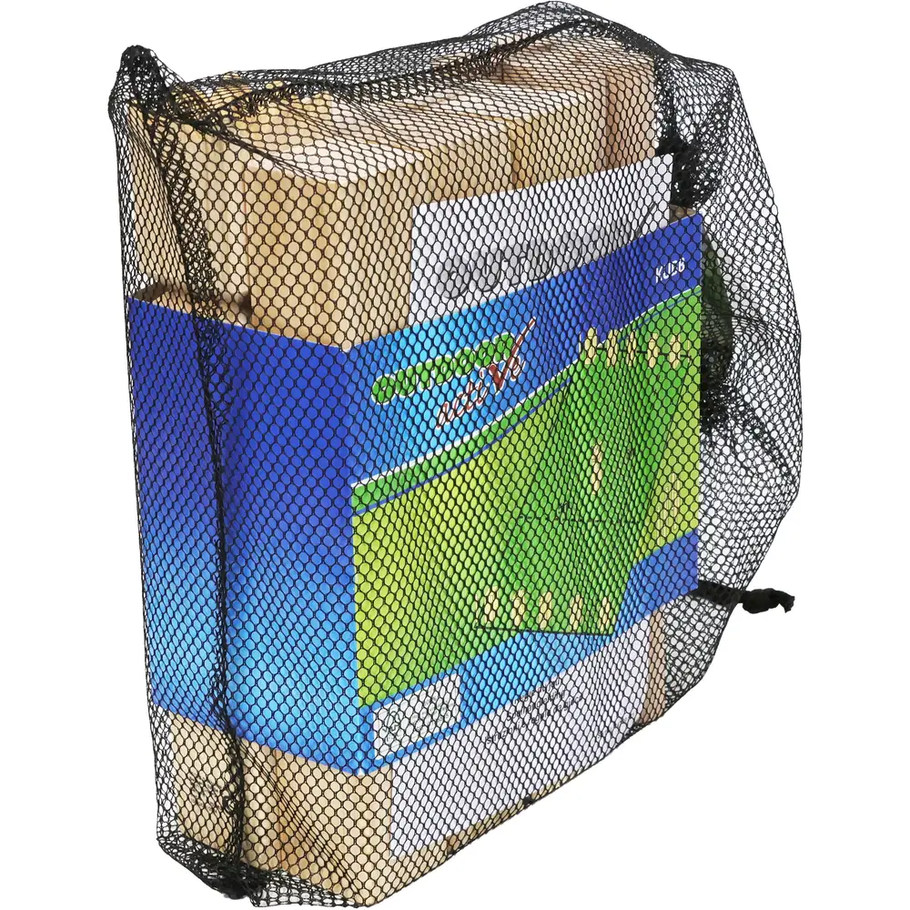 Vedes Zweeds schaakspel Kubb outdoor set 21-delig in net