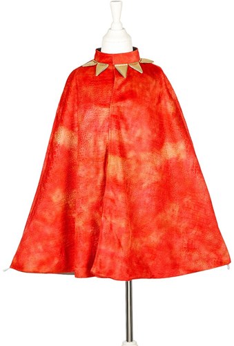 Souza for Kids cape de chevalier - dragon rouge réversible, 4-7 ans, 104-122 cm