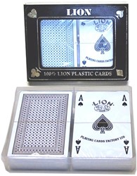 HOT Sports + Toys Speelkaarten Lion 100 proc.plastic Dubbe