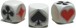 HOT Games klaverjas dobbelsteen hout 30 mm - 1 stuk - willekeurig geleverd